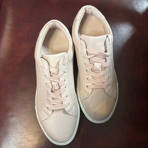 Greats Brooklyn, Women's Pink Leather Tennis‎ Shoes 7.5 M Made In Italy Lace Up
